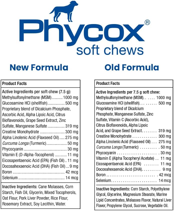 Phycox Suplemento para articulaciones de perro masticables suaves,...