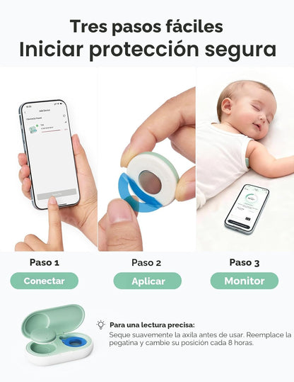 Momcozy Termómetro digital portátil para bebé, termómetro inteligen...