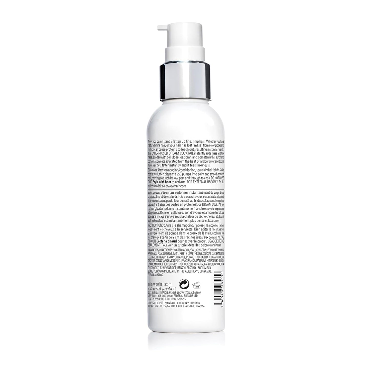 COLOR WOW Dream Cocktail - Tratamiento sin enjuague con infusión de carbohidratos, transforma el cabello fino a grueso y completo | con protección contra el calor