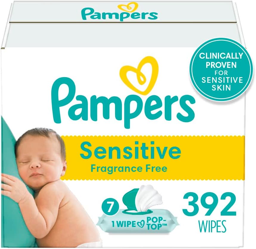 Pampers Sensitive - Toallitas para bebés, a base de agua, hipoalerg...