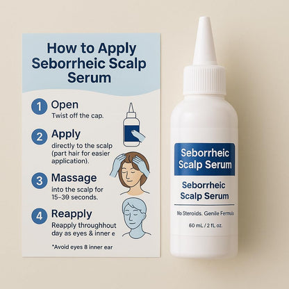 Suero para el Cuero Cabelludo Seborreico 8X DE ACTUACIÓN RÁPIDA - Ungüento Calmante para Enrojecimiento y Dermatitis - Pomada de Acción Rápida para Cuero Cabelludo, Cara, Pecho y Cuerpo para Hombres y