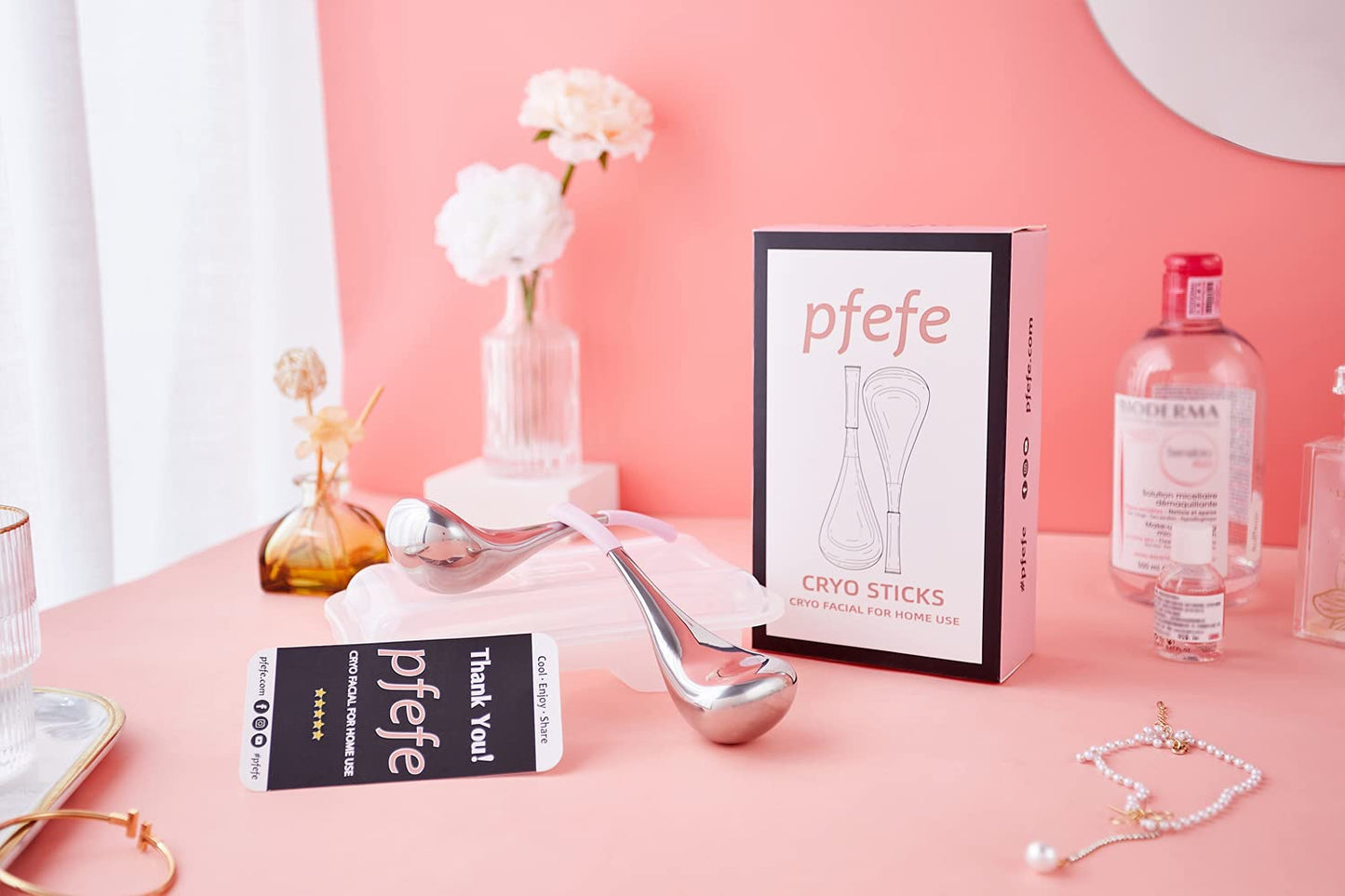 pfefe Cryo Sticks - Globos de hielo para el cuidado de la piel faci...