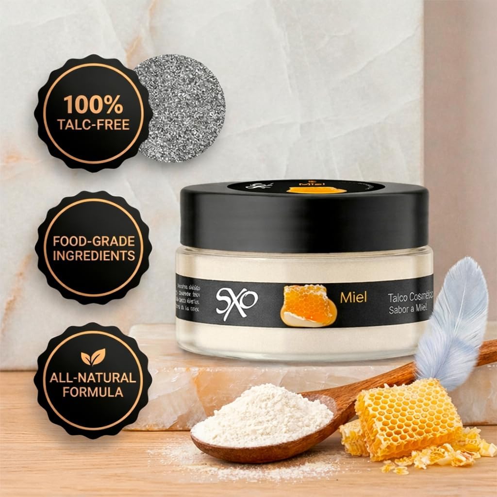 SXO Gourmet - Polvo corporal comestible con sabor a miel para parej...