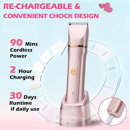 VEGITERIA Recortadora de bikini para mujer, afeitadora eléctrica 2...