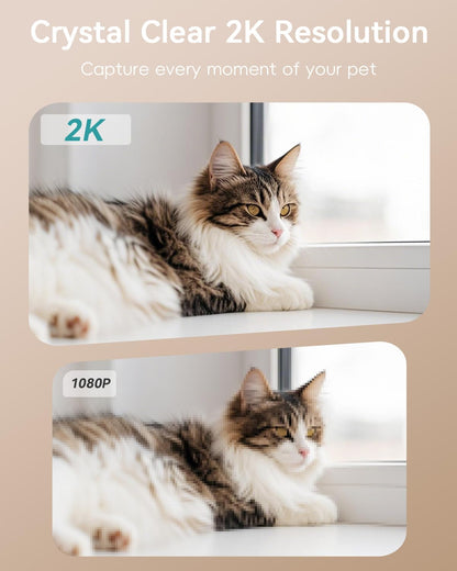 ZUMIMALL Cámara para mascotas para interiores, cámara WiFi 5G\/2.4G...