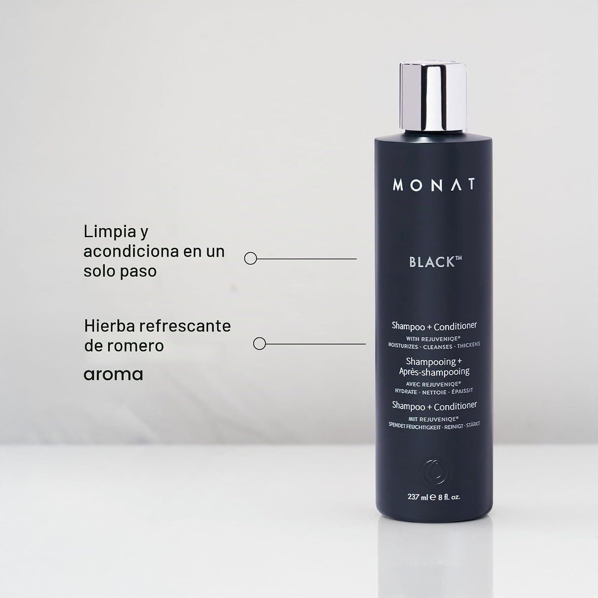 MONAT Black Shampoo + Conditioner \u2013 Fórmula 2 En 1 Para Cuidad...