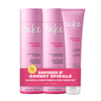 Cake Beauty Curl Friend - Set de champú, acondicionador y crema par...