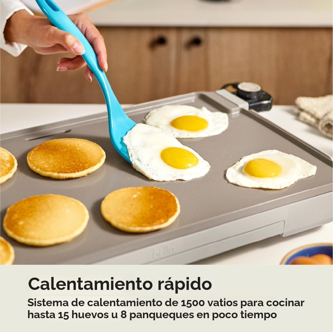 bella Plancha eléctrica de 12 x 22 pulgadas con bandeja de calentam...