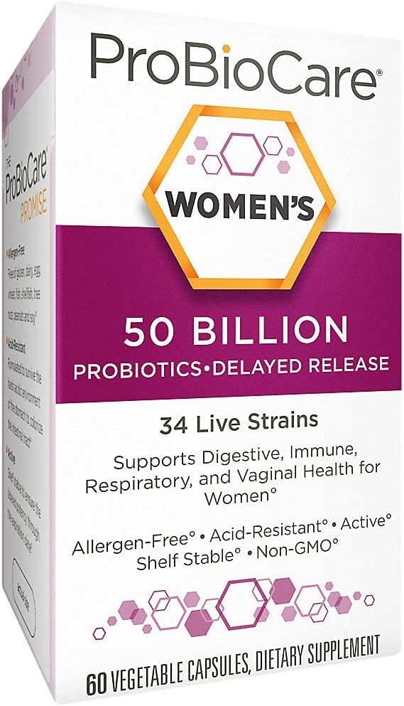 ProBioCare Probióticos para mujeres, suplemento probiótico multicep...