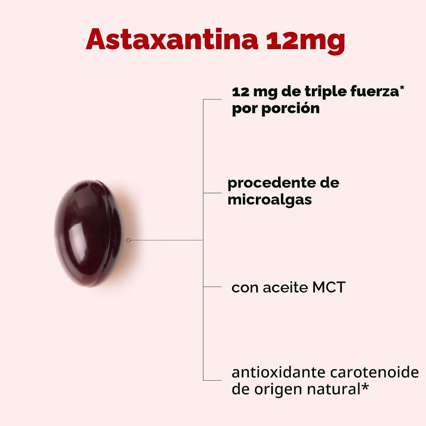 Micro Ingredients Astaxantina 12 mg con aceite MCT, 120 cápsulas bl...