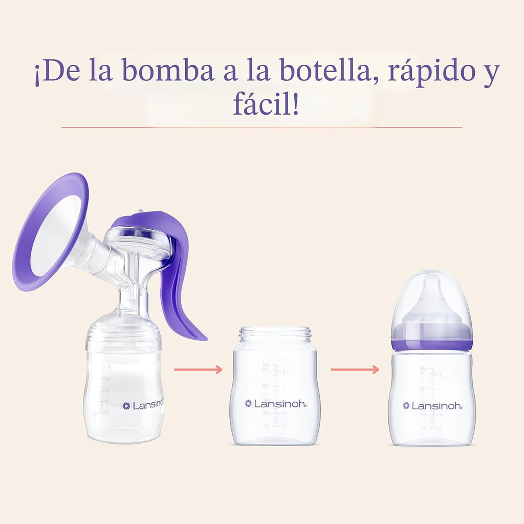 Lansinoh Extractor de leche manual, extractor de mano para lactanci...