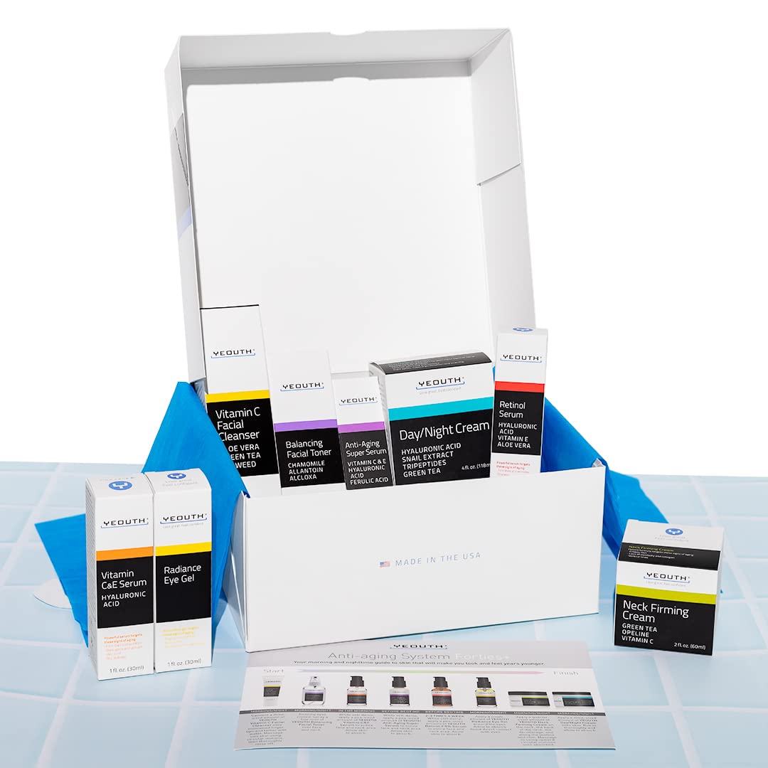 YEOUTH Set de cuidado de la piel: suero de retinol con ácido hialur...