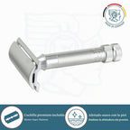 MERKUR 34 Maquinilla de afeitar de seguridad de doble filo, cromo m...