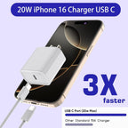 Cargador de carga rápida para iPhone 17 16 15, paquete de 2 bloques...