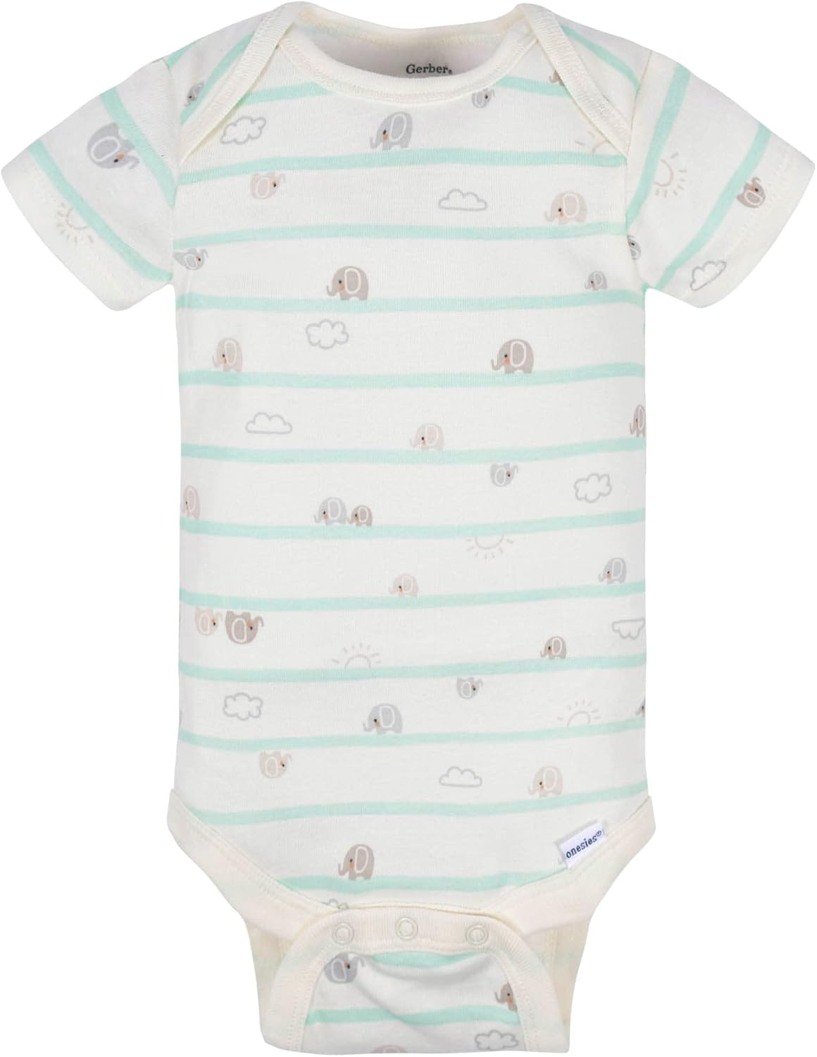 Gerber Mamelucos Bodies unisex de manga corta para bebé, paquete de 8