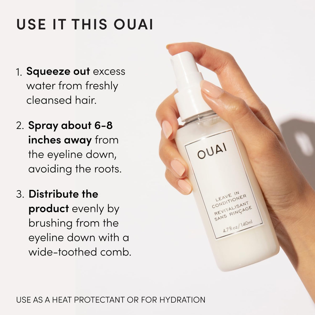OUAI Acondicionador sin enjuague multitarea, aroma North Bondi | Sp...