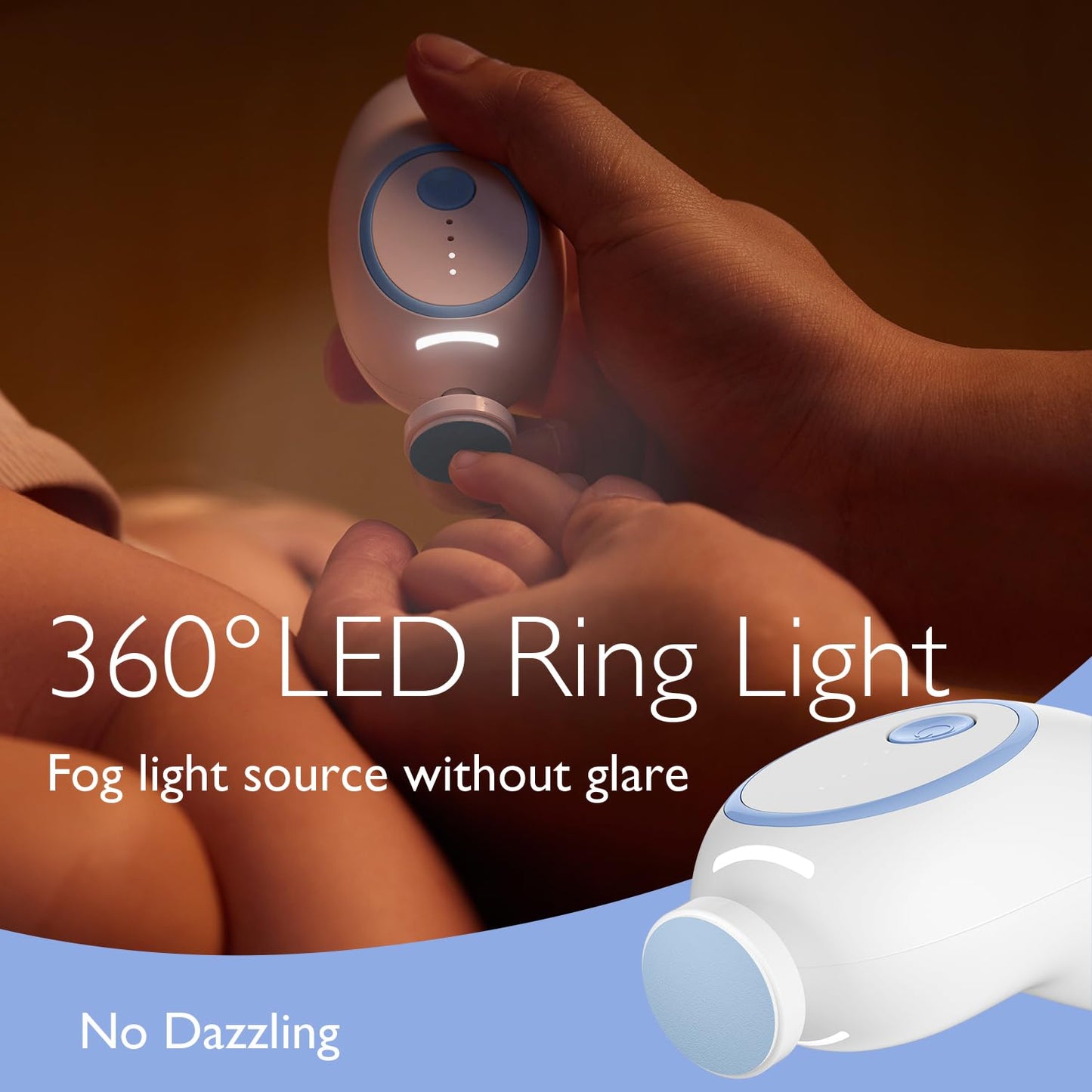 Momcozy Lima eléctrica de uñas para bebé, recortadora de uñas eléct...