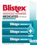 Blistex Bálsamo labial medicado, 0.15 onzas, 3 unidades (paquete de...