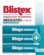 Blistex Bálsamo labial medicado, 0.15 onzas, 3 unidades (paquete de...