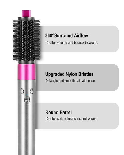 Accesorio de cepillo voluminizador redondo mejorado compatible con...