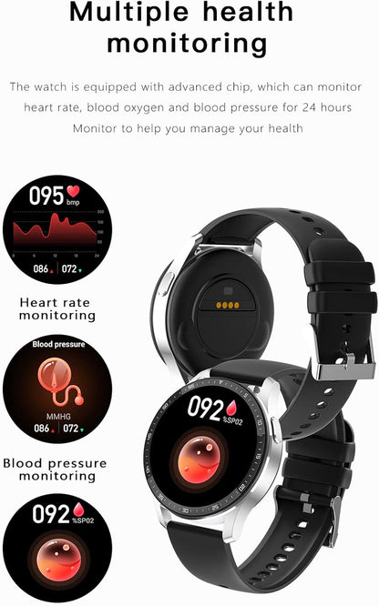 HYDZXINGW Reloj inteligente con auriculares, 2 en 1 TWS inalámbrico...