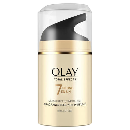 Olay Total Effects Crema AntiEdad Hidratante, de uso diario, sin fragancia, 7 en 1, 1.7 onzas, libre de fragancia