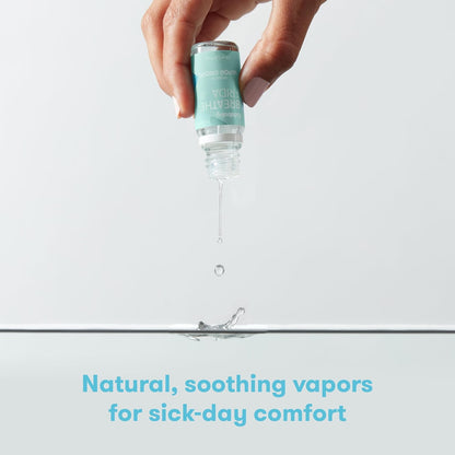 Frida Baby Breathefrida Gotas de Baño de Vapor, Alivio de la Congestión del Bebé con Aceite Esencial de Eucalipto para Humidificador, Aceite de Aromaterapia Ayuda al Bebé a Respirar Fácilmente