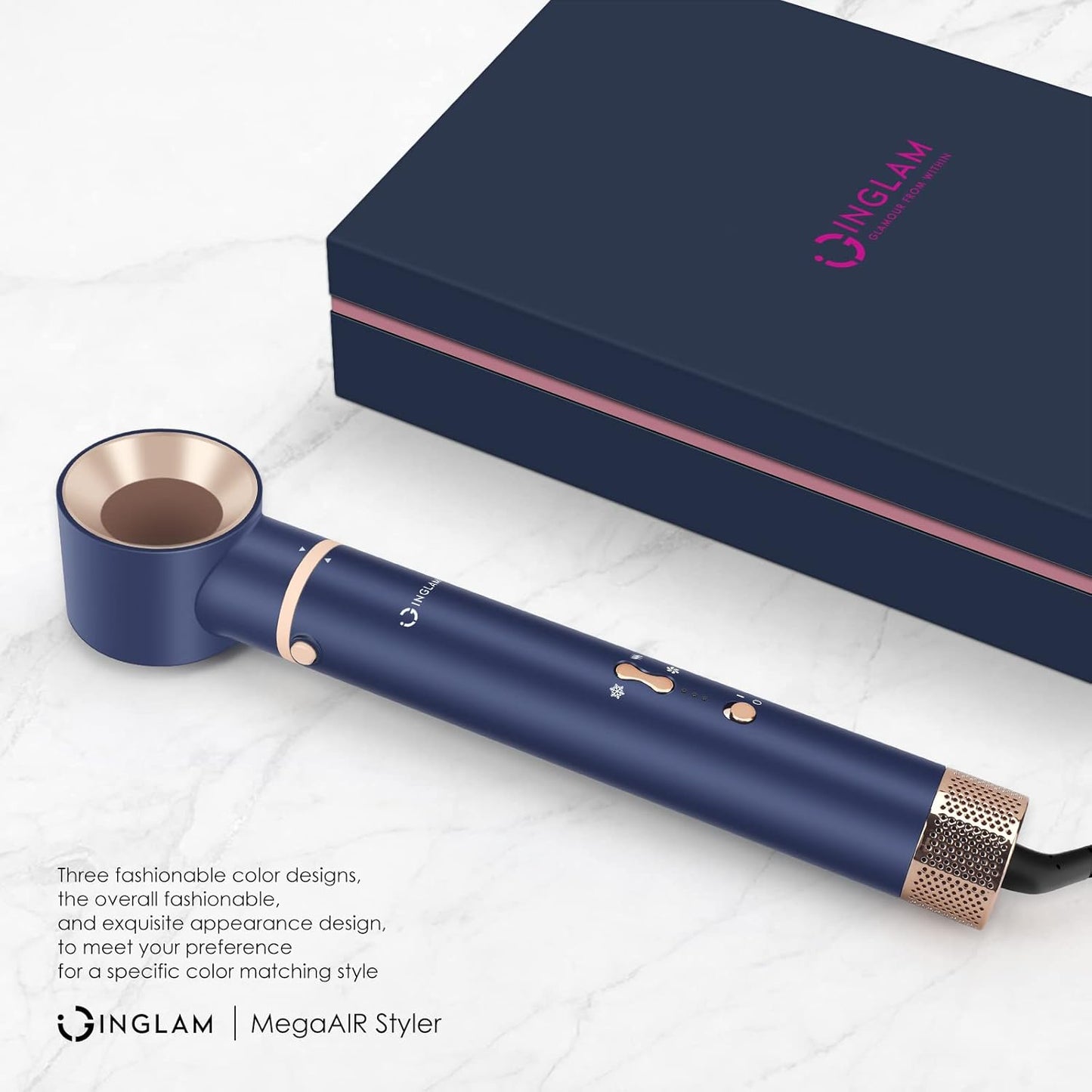 IG INGLAM MegaAIR Styler, cepillo secador de pelo profesional 5 en...