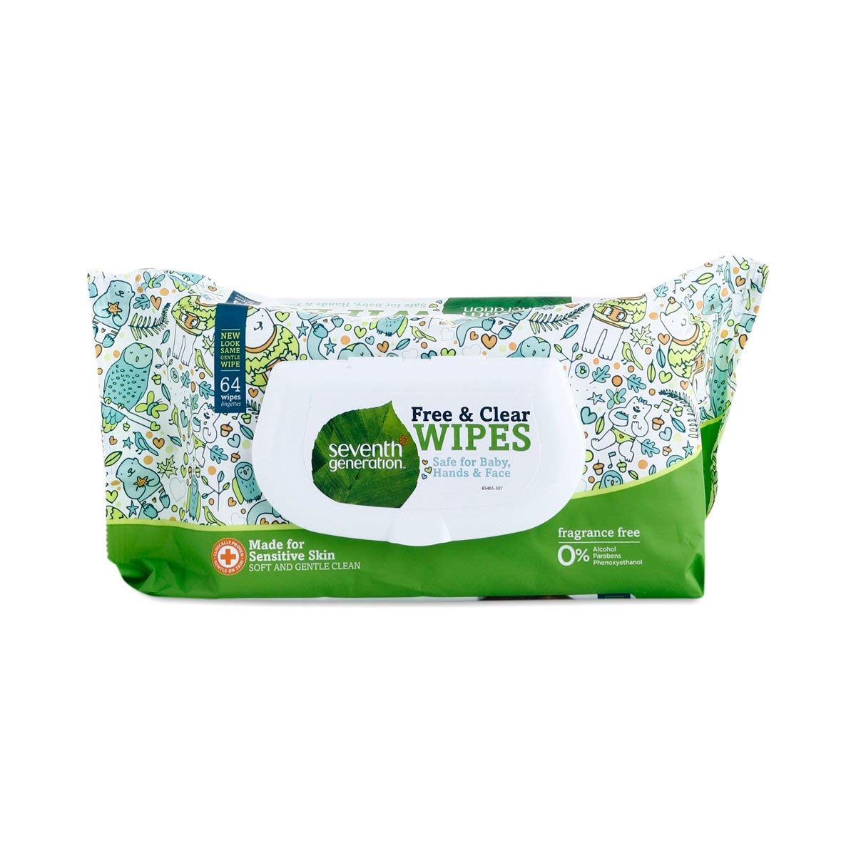 Seventh Generation Toallitas para bebé (64 toallitas gruesas y suaves)