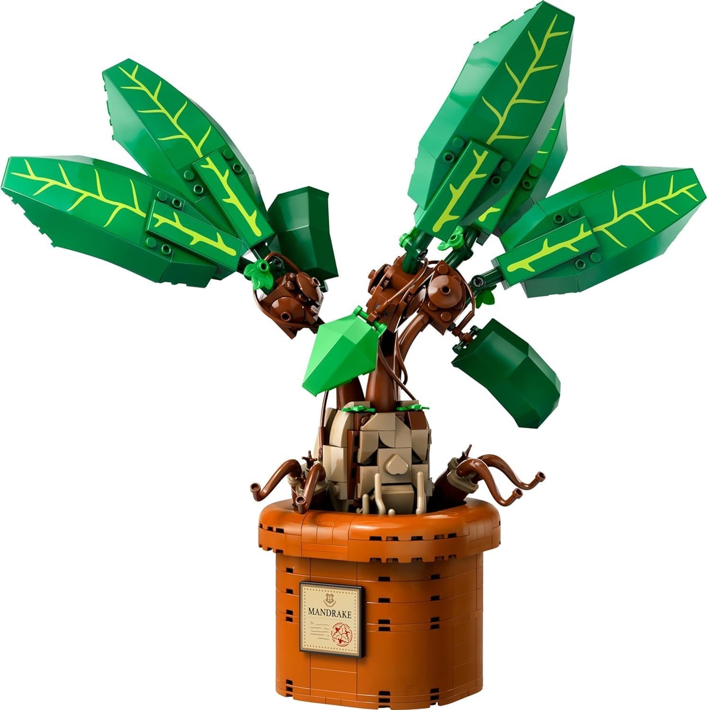 LEGO Figura de mandrágora de Harry Potter y juguete de planta de maceta, idea de regalo coleccionable de Harry Potter para niños, juego de criatura mágica para decoración de habitaciones, juguete de