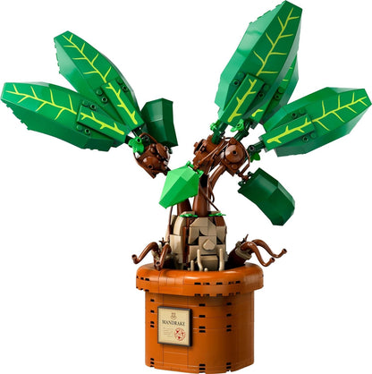 LEGO Figura de mandrágora de Harry Potter y juguete de planta de maceta, idea de regalo coleccionable de Harry Potter para niños, juego de criatura mágica para decoración de habitaciones, juguete de