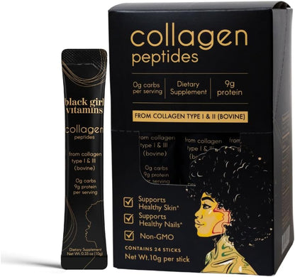 Black Girl Vitamins Paquetes de barras de colágeno \u2013 Suplement...
