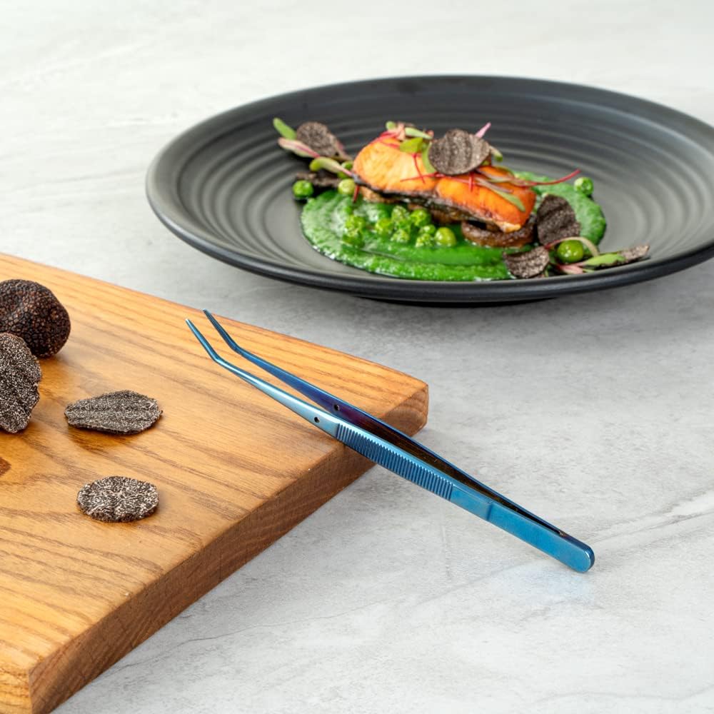 Restaurantware Perfect Point - Pinzas curvadas de 6.3 pulgadas, 1 p...