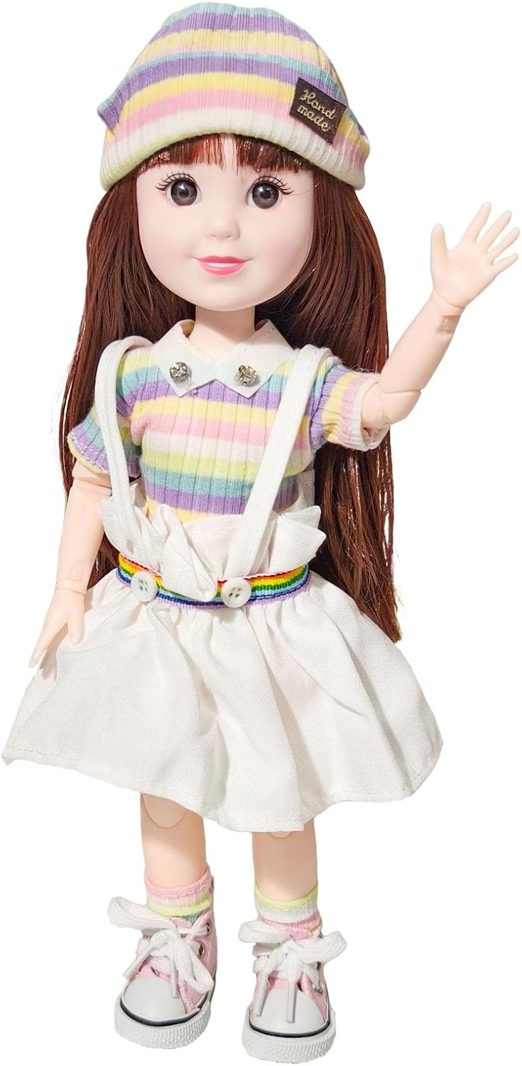 Coconutlin Muñeca de 12 Pulgadas BJD Niña de Moda, 15 Articulacione...