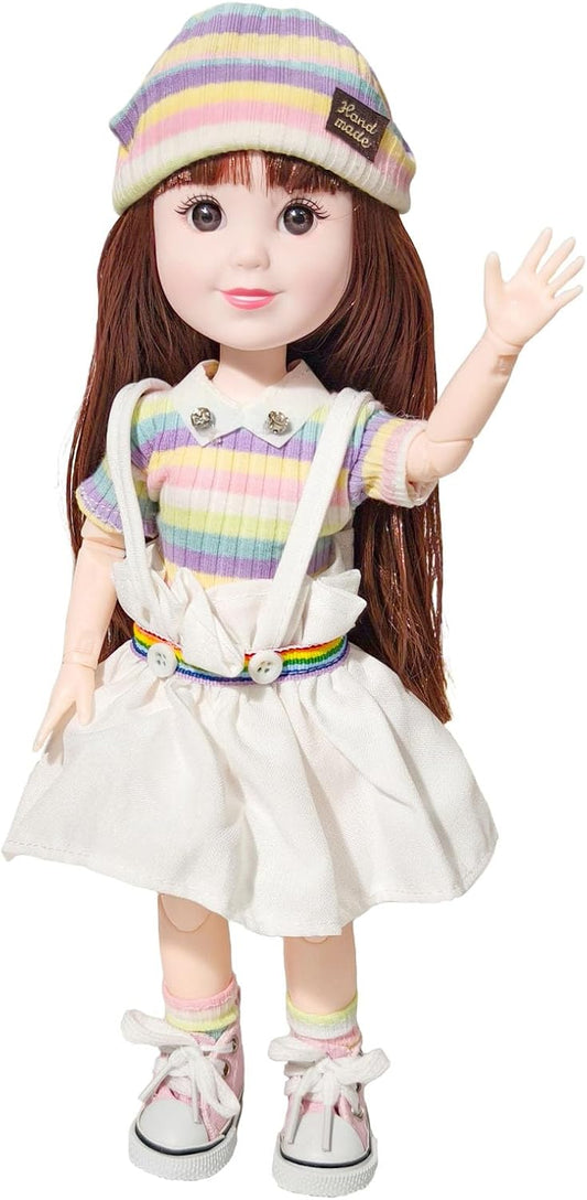 Coconutlin Muñeca de 12 Pulgadas BJD Niña de Moda, 15 Articulacione...