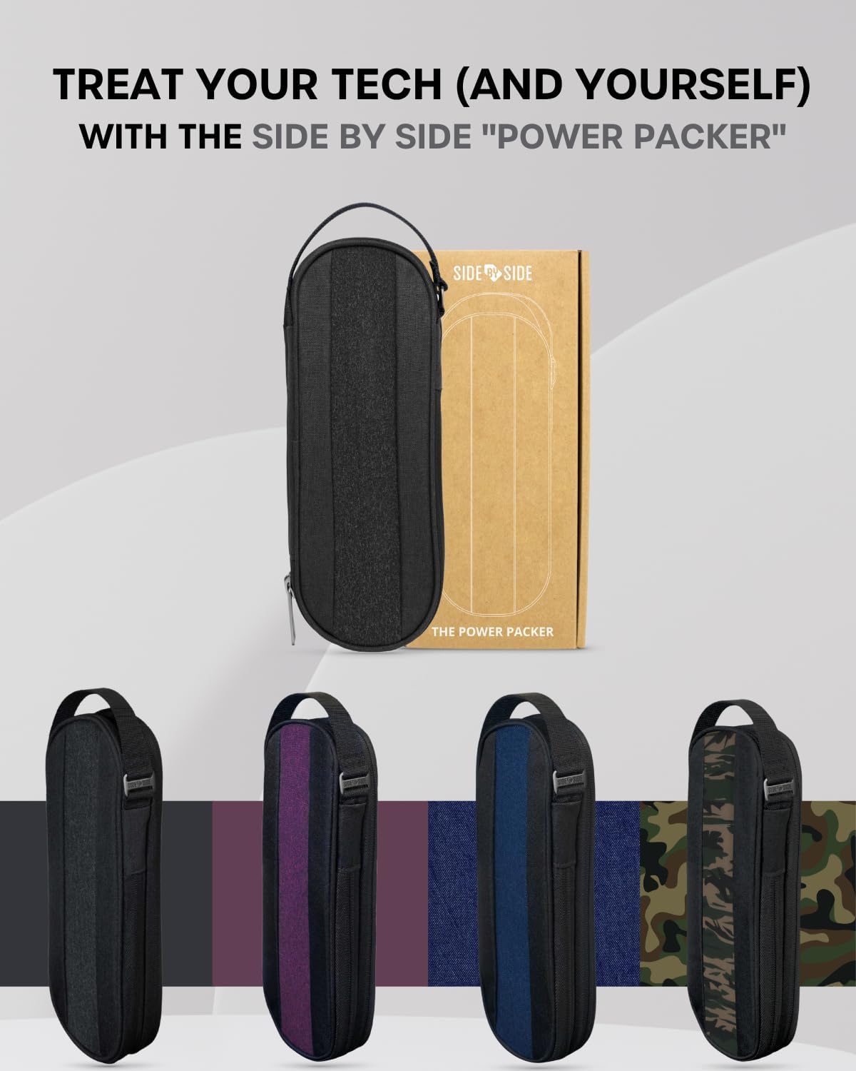 SIDE BY SIDE Electronics Organizer Travel Case for Cables, Charger,...