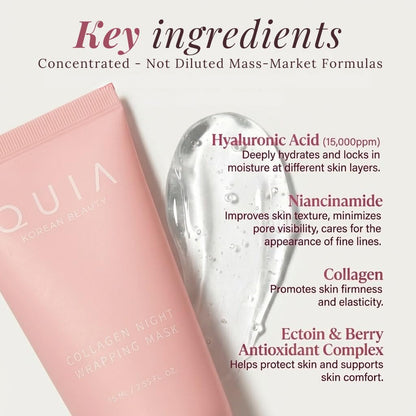 QUIA Mascarilla Envolvente de Colágeno 75ml - Clínica +92% Aparienc...