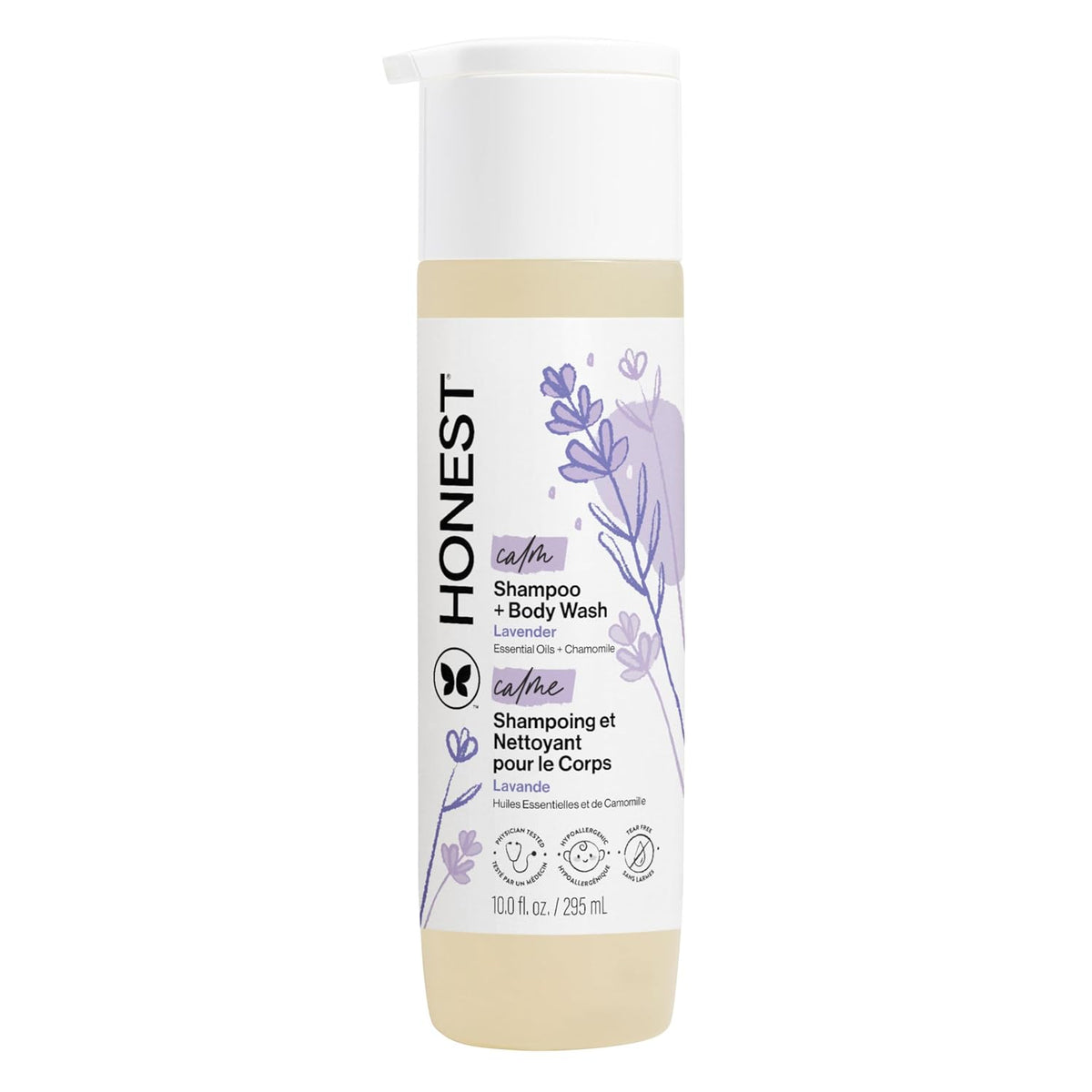Shampoo &amp; jabón corporal Honest, Lavanda Dreamy súper calmante,...