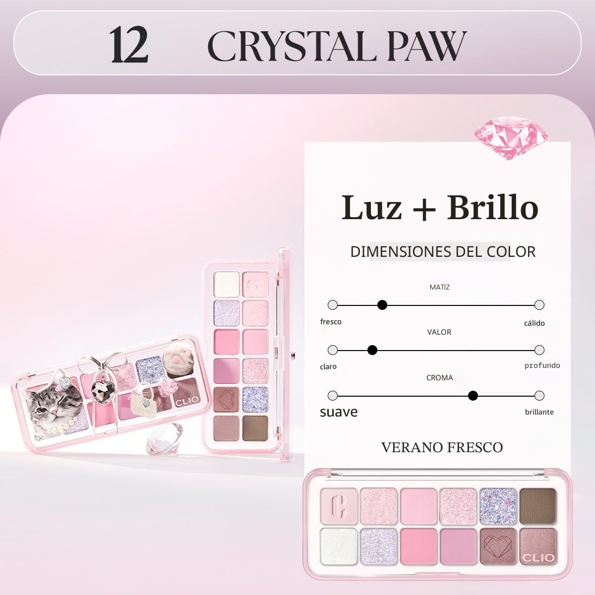 CLIO PRO PALETA DE OJOS AIRE 12 CRISTAL PAW