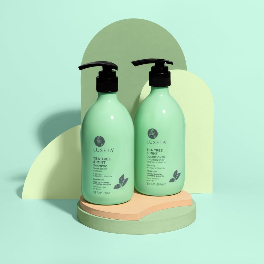 Luseta Tea Tree Mint Champú y acondicionador para limpieza del cabe...