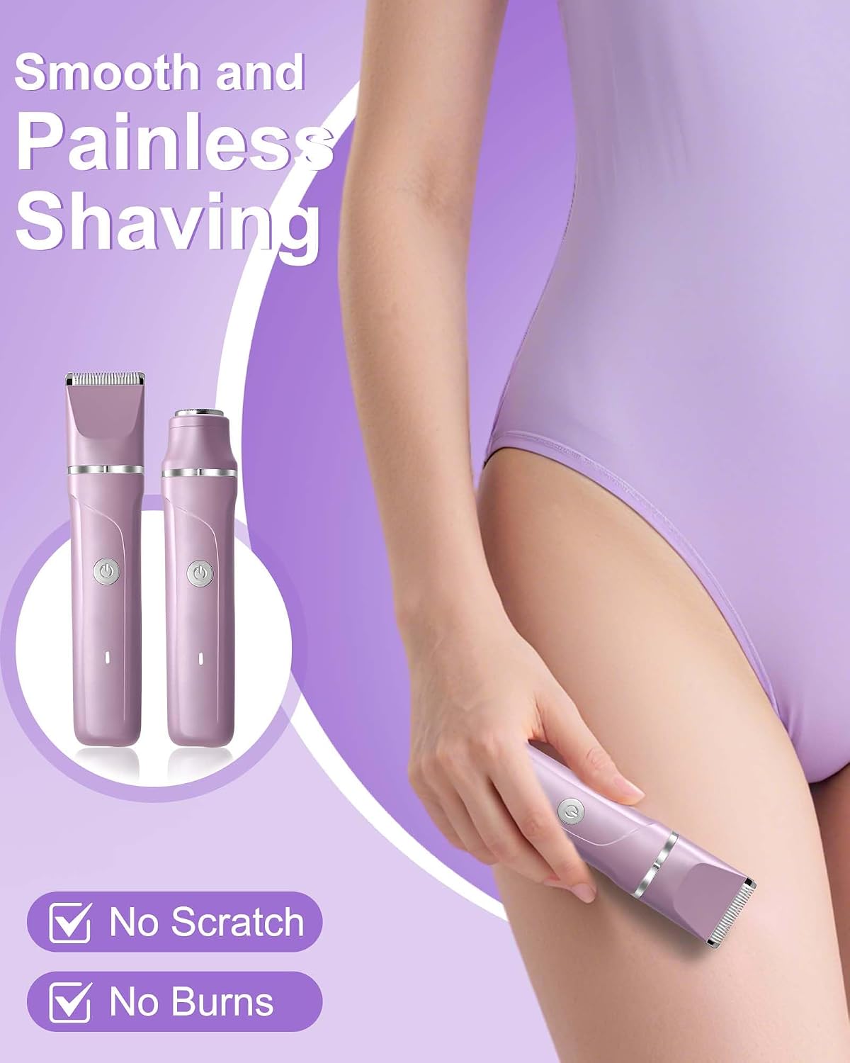 Maquinillas de afeitar eléctricas para mujer, recortadora de bikini...