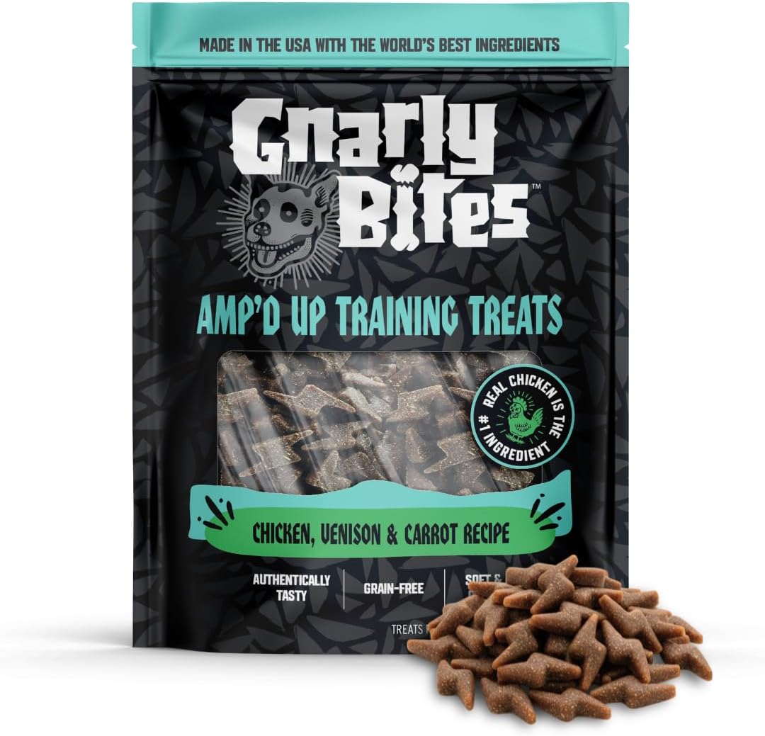 Gnarly Bites Amp'd Up - Golosinas de entrenamiento para perros, boc...