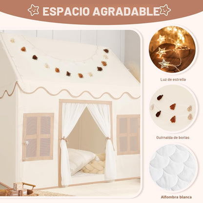Senodeer Tienda de campaña para niños en el interior: con alfombra,...