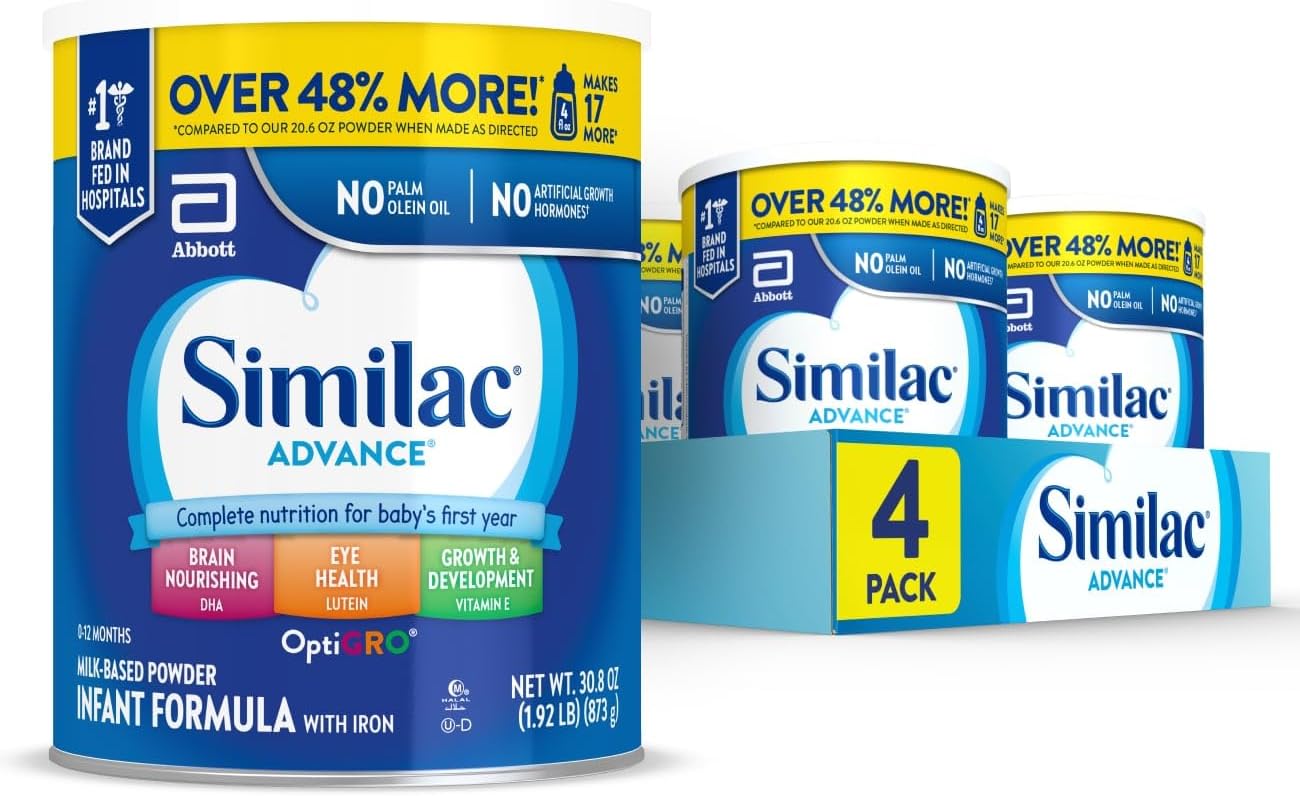 similac Advance Infant Fórmula, Etapa 2, polvo, 30,8 onzas (Paquete...