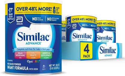 similac Advance Infant Fórmula, Etapa 2, polvo, 30,8 onzas (Paquete...