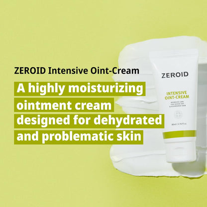 ZEROID | Crema intensiva de ungüento | Hidratante facial para pieles extremadamente secas | Crema facial para pieles sensibles y desordenadas | Cuidado intensivo de la piel | Loción facial para calmar e hidratar | 2.7 fl oz (2.7 fl oz)