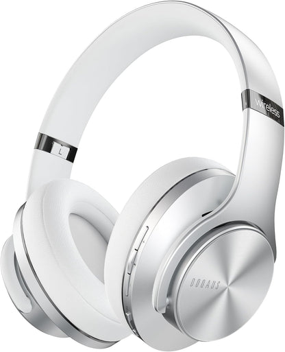 DOQAUS Auriculares Bluetooth sobre la oreja, tiempo de reproducción...