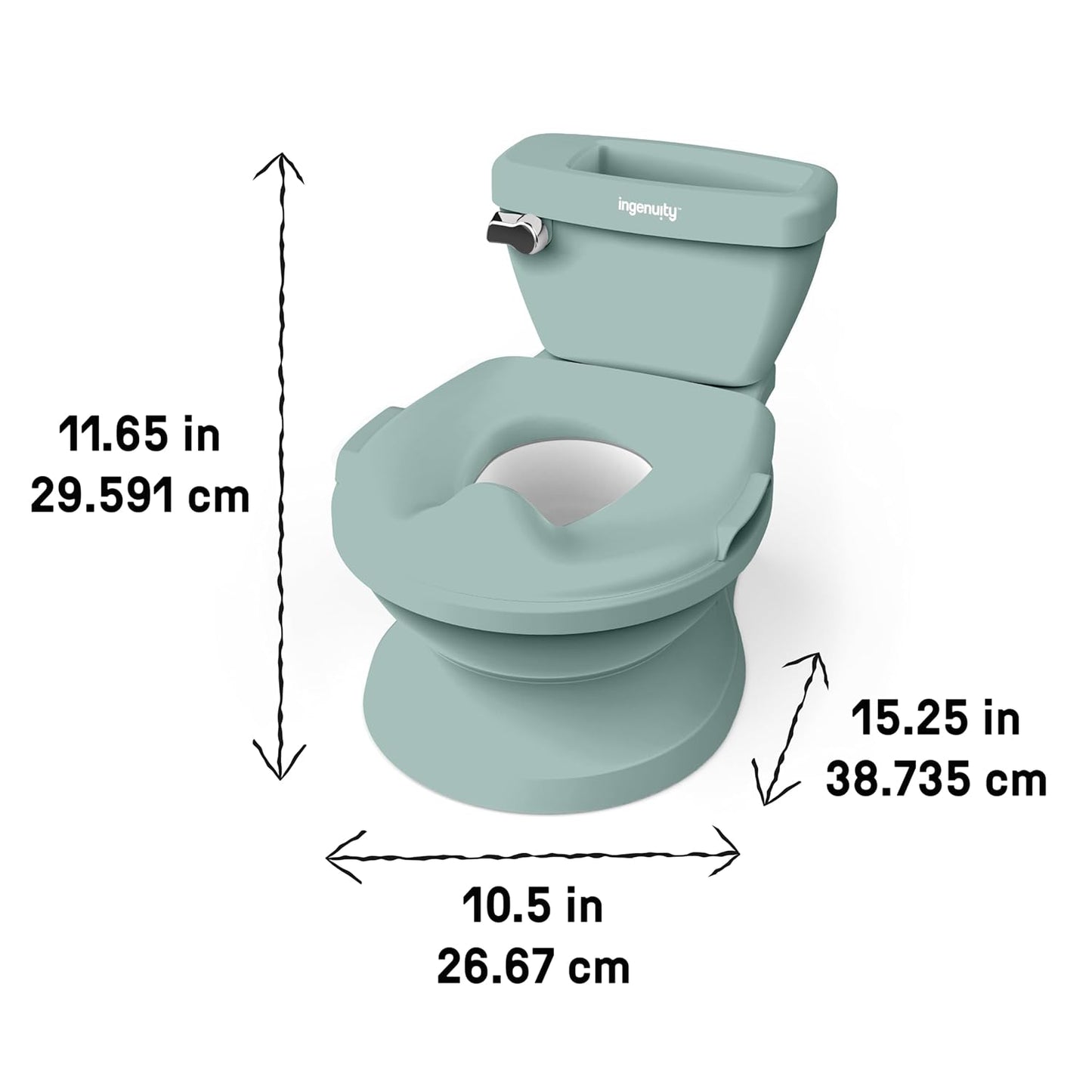 Ingenuity - Orinal Pro My Size en Verde, Orinal de Entrenamiento pa...