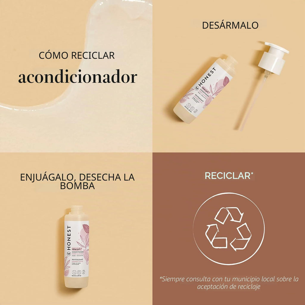 The Honest Company Acondicionador sin silicona | Suave para el bebé...