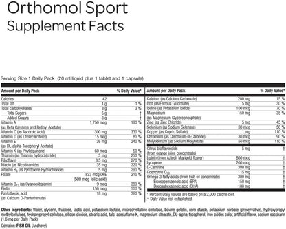 Orthomol Suplemento nutricional deportivo con vitaminas A, C, D y E...